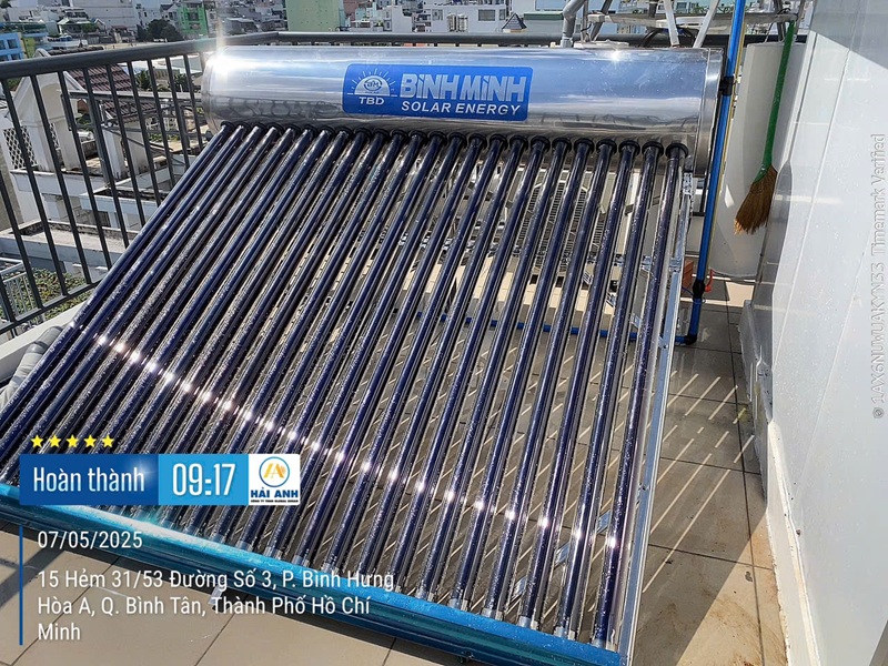 Dịch vụ lắp đặt máy nước nóng mặt trời tại nhà uy tín