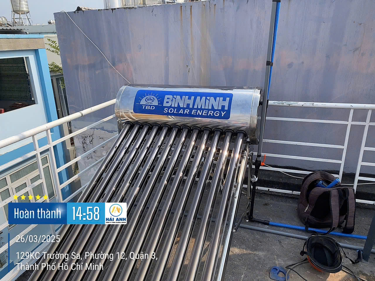 Lắp đặt giàn máy năng lượng mặt trời tại Quận 3