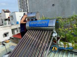 Giàn máy nước nóng NLMT Bình Minh giá 3tr mới tại Hóc Môn
